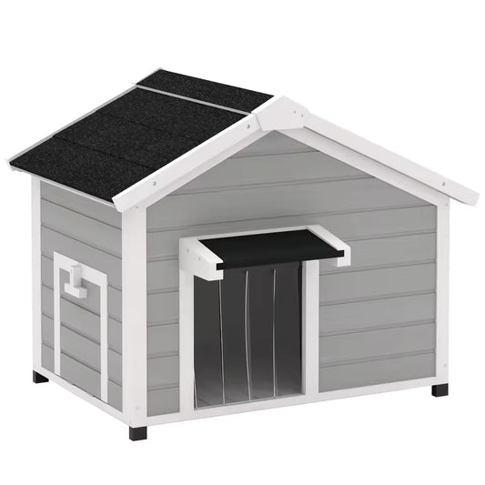 Outdoor wooden dog house