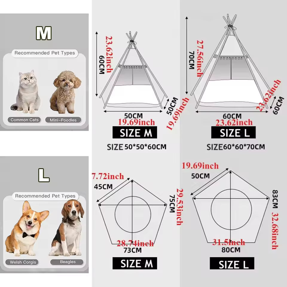 Dog/Cat Teepee tent