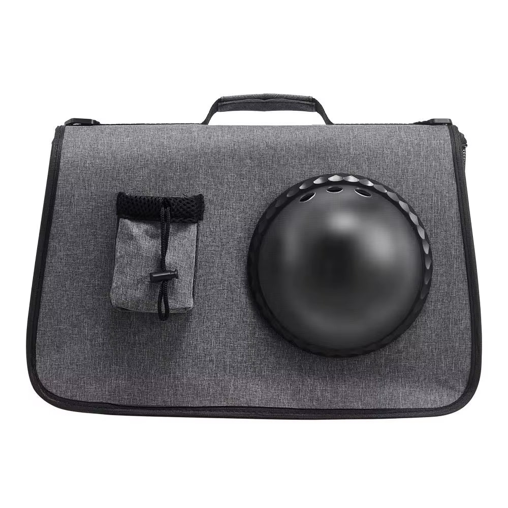 Grey Oxford Travel Pet Carrier Shoulder Bag with Visual Window
