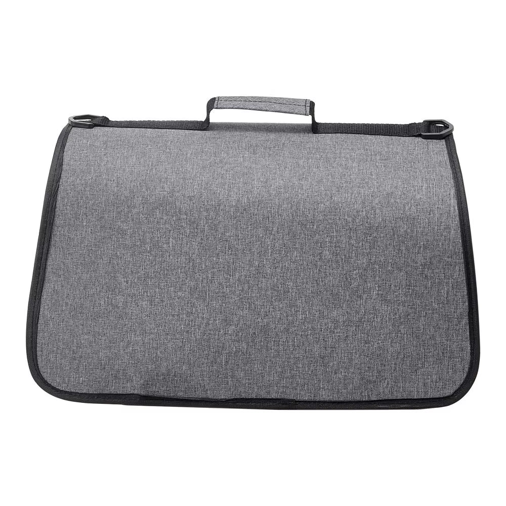 Grey Oxford Travel Pet Carrier Shoulder Bag with Visual Window