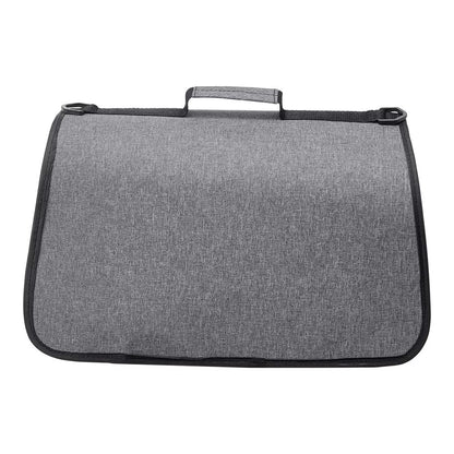 Grey Oxford Travel Pet Carrier Shoulder Bag with Visual Window